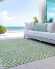 LOOMLAN Rugs Evalora Aloe Washable Indoor-Outdoor Rug