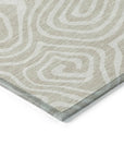 LOOMLAN Rugs Evalora Beige Washable Indoor-Outdoor Rug