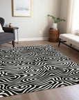 LOOMLAN Rugs Evalora Black Washable Indoor-Outdoor Rug
