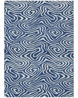 LOOMLAN Rugs Evalora Blue Washable Indoor-Outdoor Rug