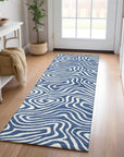 LOOMLAN Rugs Evalora Blue Washable Indoor-Outdoor Rug