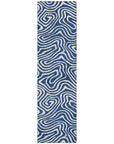 LOOMLAN Rugs Evalora Blue Washable Indoor-Outdoor Rug