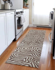 LOOMLAN Rugs Evalora Brown Washable Indoor-Outdoor Rug