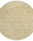 LOOMLAN Rugs Evalora Gold Washable Indoor-Outdoor Rug