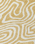 LOOMLAN Rugs Evalora Gold Washable Indoor-Outdoor Rug