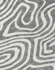 LOOMLAN Rugs Evalora Gray Washable Indoor-Outdoor Rug