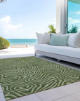 LOOMLAN Rugs Evalora Green Washable Indoor-Outdoor Rug