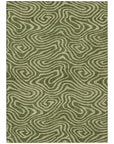 LOOMLAN Rugs Evalora Green Washable Indoor-Outdoor Rug
