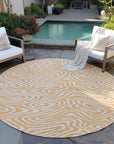 LOOMLAN Rugs Evalora Orange Washable Indoor-Outdoor Rug