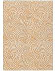 LOOMLAN Rugs Evalora Orange Washable Indoor-Outdoor Rug