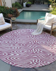 LOOMLAN Rugs Evalora Purple Washable Indoor-Outdoor Rug