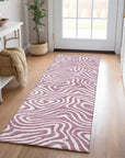 LOOMLAN Rugs Evalora Purple Washable Indoor-Outdoor Rug