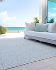 LOOMLAN Rugs Evalora Silver Washable Indoor-Outdoor Rug