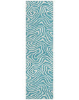 LOOMLAN Rugs Evalora Teal Washable Indoor-Outdoor Rug