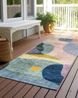 LOOMLAN Rugs Evan Green Washable Indoor-Outdoor Rug