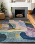LOOMLAN Rugs Evan Green Washable Indoor-Outdoor Rug