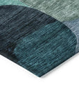 LOOMLAN Rugs Evan Green Washable Indoor-Outdoor Rug