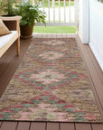 LOOMLAN Rugs Evynne Brown Washable Indoor-Outdoor Rug