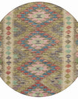 LOOMLAN Rugs Evynne Green Washable Indoor-Outdoor Rug