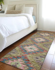 LOOMLAN Rugs Evynne Green Washable Indoor-Outdoor Rug