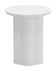 Kogur Aluminum White Round Side Table