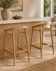 Azur Wooden Patio Counter Stool - view 3