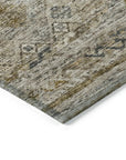 LOOMLAN Rugs Fariza Brown Washable Indoor-Outdoor Rug