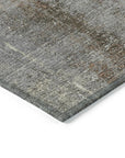 LOOMLAN Rugs Fernal Brown Washable Indoor-Outdoor Rug
