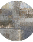 LOOMLAN Rugs Fernal Brown Washable Indoor-Outdoor Rug