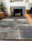 LOOMLAN Rugs Fernal Brown Washable Indoor-Outdoor Rug