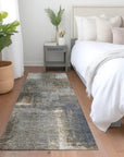 LOOMLAN Rugs Fernal Brown Washable Indoor-Outdoor Rug
