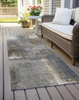 LOOMLAN Rugs Fernal Brown Washable Indoor-Outdoor Rug