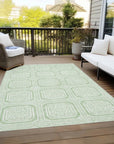 LOOMLAN Rugs Fernalis Green Washable Indoor-Outdoor Rug