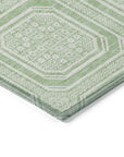 LOOMLAN Rugs Fernalis Green Washable Indoor-Outdoor Rug