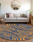LOOMLAN Rugs Fernelle Blue Washable Indoor-Outdoor Rug