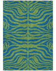 LOOMLAN Rugs Fernelle Green Washable Indoor-Outdoor Rug