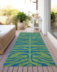 LOOMLAN Rugs Fernelle Green Washable Indoor-Outdoor Rug
