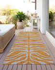 LOOMLAN Rugs Fernelle Orange Washable Indoor-Outdoor Rug