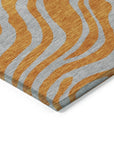 LOOMLAN Rugs Fernelle Orange Washable Indoor-Outdoor Rug