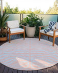 LOOMLAN Rugs Fernelle Pink Washable Indoor-Outdoor Rug