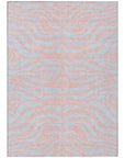 LOOMLAN Rugs Fernelle Pink Washable Indoor-Outdoor Rug