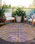 LOOMLAN Rugs Fernelle Purple Washable Indoor-Outdoor Rug