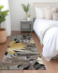 LOOMLAN Rugs Fibrosa Black Washable Indoor-Outdoor Rug