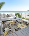 LOOMLAN Rugs Fibrosa Black Washable Indoor-Outdoor Rug
