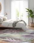 LOOMLAN Rugs Filone Purple Washable Indoor-Outdoor Rug