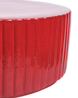 Seasonal Living Flute Ceramic Round Patio Accent Table