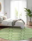 LOOMLAN Rugs Flutira Green Washable Indoor-Outdoor Rug