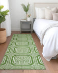 LOOMLAN Rugs Flutira Green Washable Indoor-Outdoor Rug