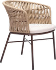 Freycinet Dining Chair (Set of 2) Natural - LOOMLAN - Zuo Modern - Outdoor Dining Chairs