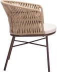 Freycinet Dining Chair (Set of 2) Natural - LOOMLAN - Zuo Modern - Outdoor Dining Chairs